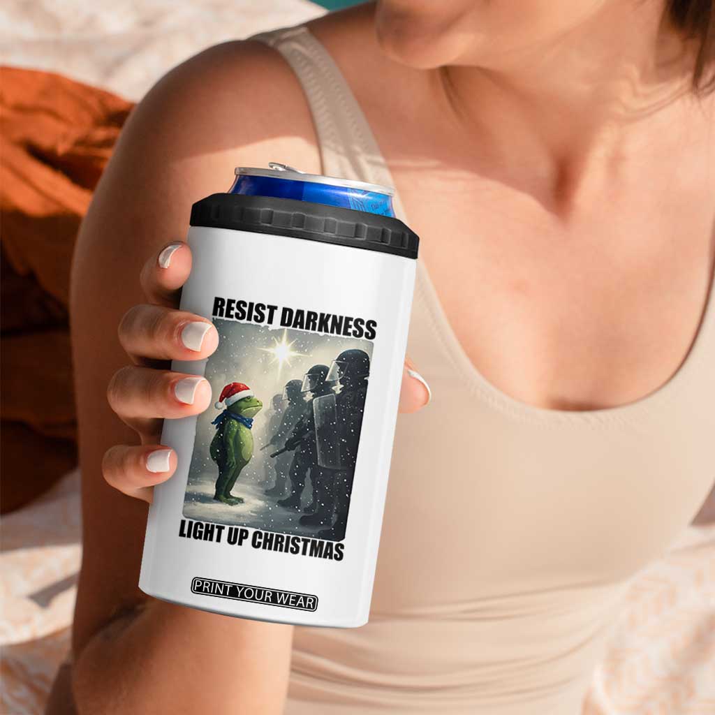 Frogs Resist Christmas 4 in 1 Can Cooler Tumbler Funny Portland Protest ICE Activist Meme TS14 Print Your Wear