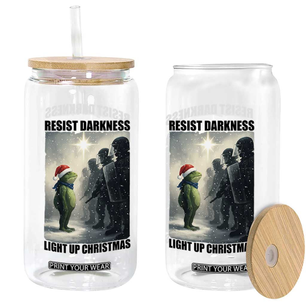 Frogs Resist Christmas Glass Can Funny Portland Protest ICE Activist Meme TS14 Print Your Wear