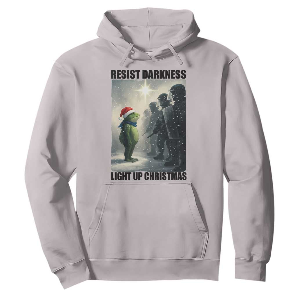 Frogs Resist Christmas Hoodie Funny Portland Protest ICE Activist Meme TS14 Ice Gray Print Your Wear