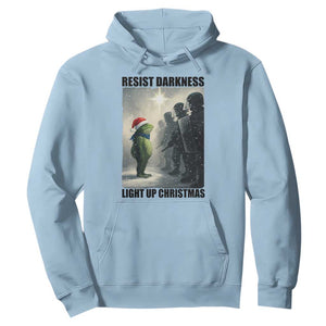 Frogs Resist Christmas Hoodie Funny Portland Protest ICE Activist Meme TS14 Light Blue Print Your Wear