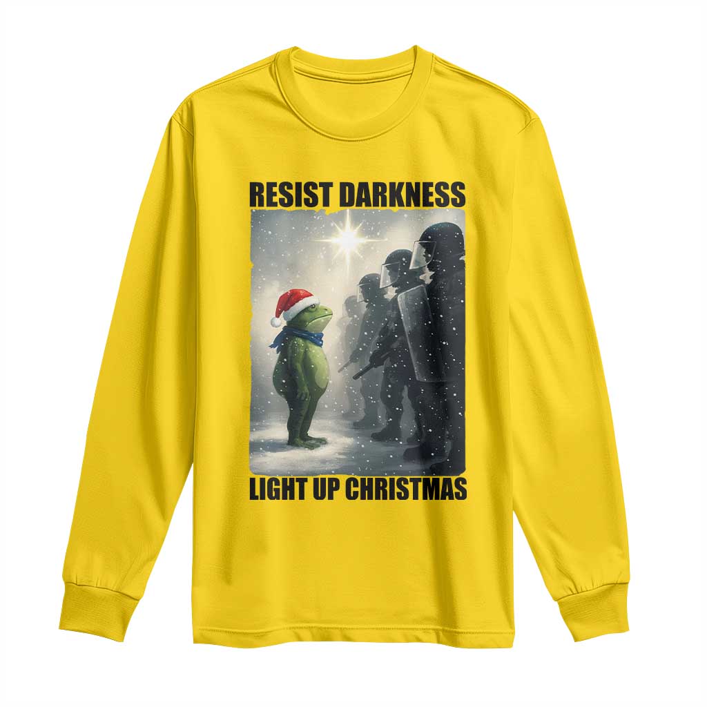 Frogs Resist Christmas Long Sleeve Shirt Funny Portland Protest ICE Activist Meme TS14 Daisy Print Your Wear