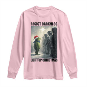 Frogs Resist Christmas Long Sleeve Shirt Funny Portland Protest ICE Activist Meme TS14 Light Pink Print Your Wear