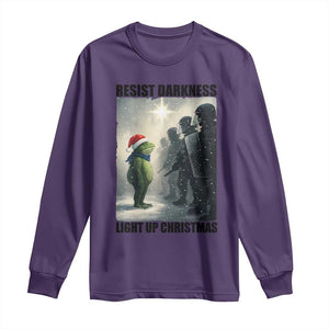 Frogs Resist Christmas Long Sleeve Shirt Funny Portland Protest ICE Activist Meme TS14 Purple Print Your Wear