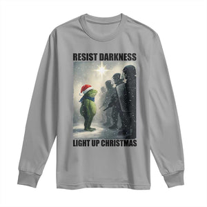 Frogs Resist Christmas Long Sleeve Shirt Funny Portland Protest ICE Activist Meme TS14 Sport Gray Print Your Wear