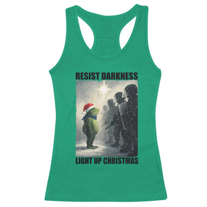 Frogs Resist Christmas Racerback Tank Top Funny Portland Protest ICE Activist Meme TS14 Irish Green Print Your Wear