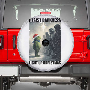 Frogs Resist Christmas Spare Tire Cover Funny Portland Protest ICE Activist Meme TS14 White Print Your Wear