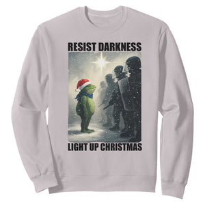 Frogs Resist Christmas Sweatshirt Funny Portland Protest ICE Activist Meme TS14 Ice Gray Print Your Wear