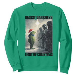 Frogs Resist Christmas Sweatshirt Funny Portland Protest ICE Activist Meme TS14 Irish Green Print Your Wear