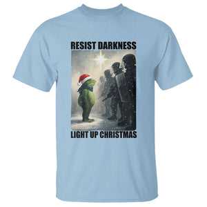 Frogs Resist Christmas T Shirt Funny Portland Protest ICE Activist Meme TS14 Light Blue Print Your Wear