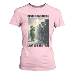 Frogs Resist Christmas T Shirt For Women Funny Portland Protest ICE Activist Meme TS14 Light Pink Print Your Wear