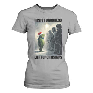 Frogs Resist Christmas T Shirt For Women Funny Portland Protest ICE Activist Meme TS14 Sport Gray Print Your Wear