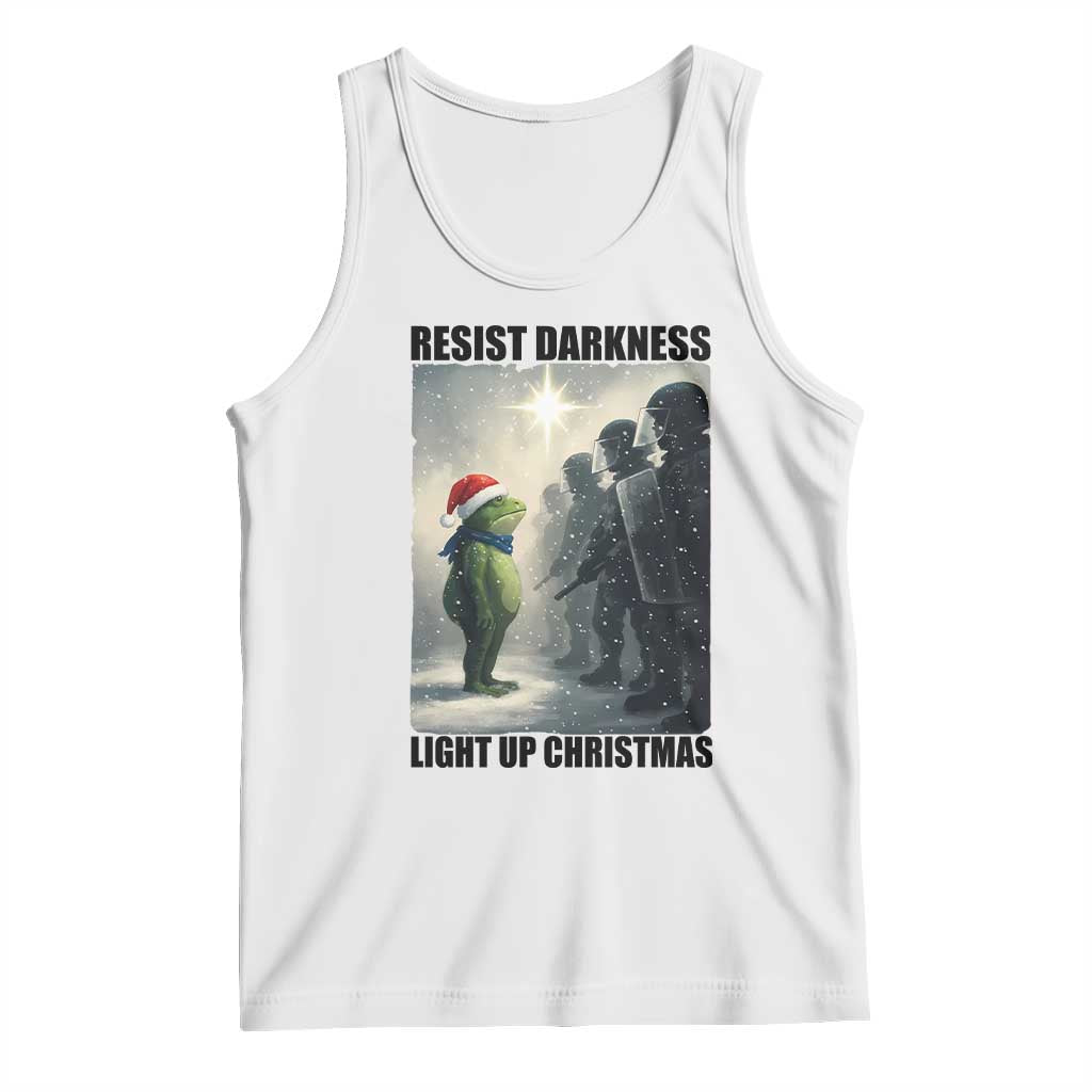 Frogs Resist Christmas Tank Top Funny Portland Protest ICE Activist Meme TS14 White Print Your Wear