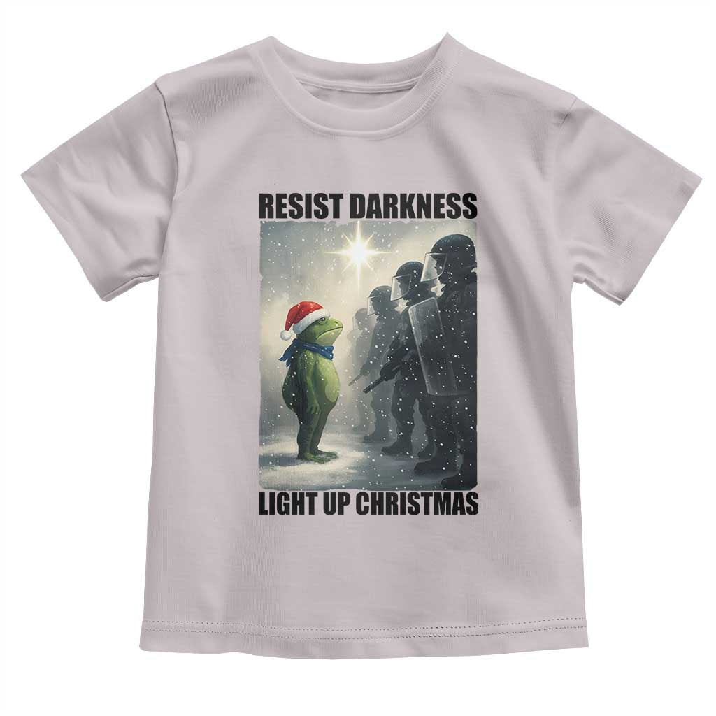Frogs Resist Christmas Toddler T Shirt Funny Portland Protest ICE Activist Meme TS14 Ice Gray Print Your Wear