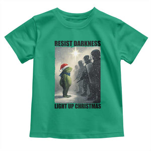 Frogs Resist Christmas Toddler T Shirt Funny Portland Protest ICE Activist Meme TS14 Irish Green Print Your Wear