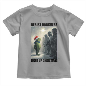 Frogs Resist Christmas Toddler T Shirt Funny Portland Protest ICE Activist Meme TS14 Sport Gray Print Your Wear