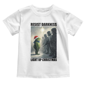 Frogs Resist Christmas Toddler T Shirt Funny Portland Protest ICE Activist Meme TS14 White Print Your Wear
