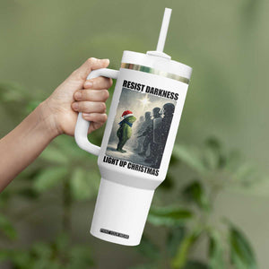Frogs Resist Christmas Tumbler With Handle Funny Portland Protest ICE Activist Meme TS14 Print Your Wear