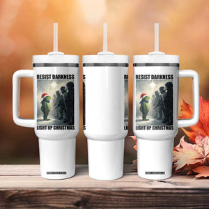 Frogs Resist Christmas Tumbler With Handle Funny Portland Protest ICE Activist Meme TS14 Print Your Wear