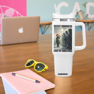 Frogs Resist Christmas Tumbler With Handle Funny Portland Protest ICE Activist Meme TS14 Print Your Wear