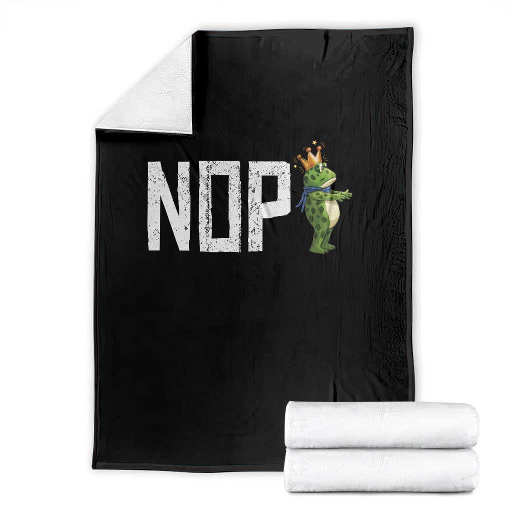 Frogs Resist Throw Blanket No Kings In America Political 2025 TS14 Black Print Your Wear