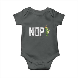 Frogs Resist Baby Onesie No Kings In America Political 2025 TS14 Dark Heather Print Your Wear