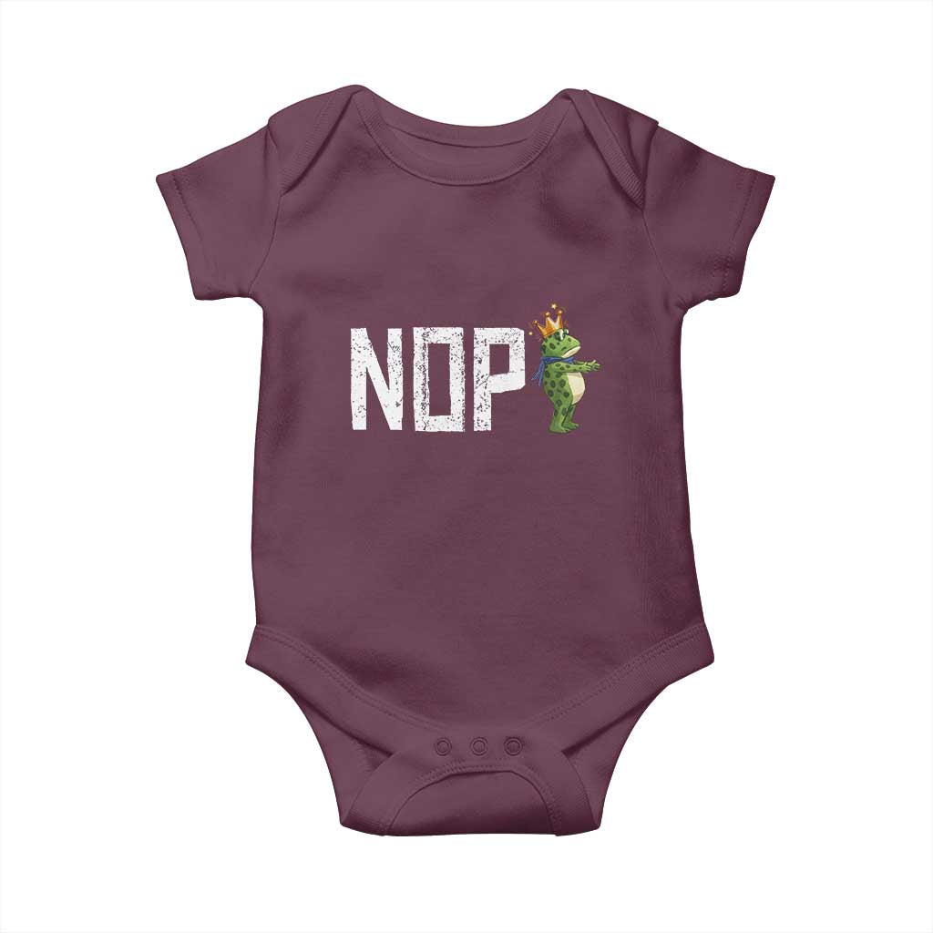Frogs Resist Baby Onesie No Kings In America Political 2025 TS14 Maroon Print Your Wear