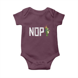Frogs Resist Baby Onesie No Kings In America Political 2025 TS14 Maroon Print Your Wear