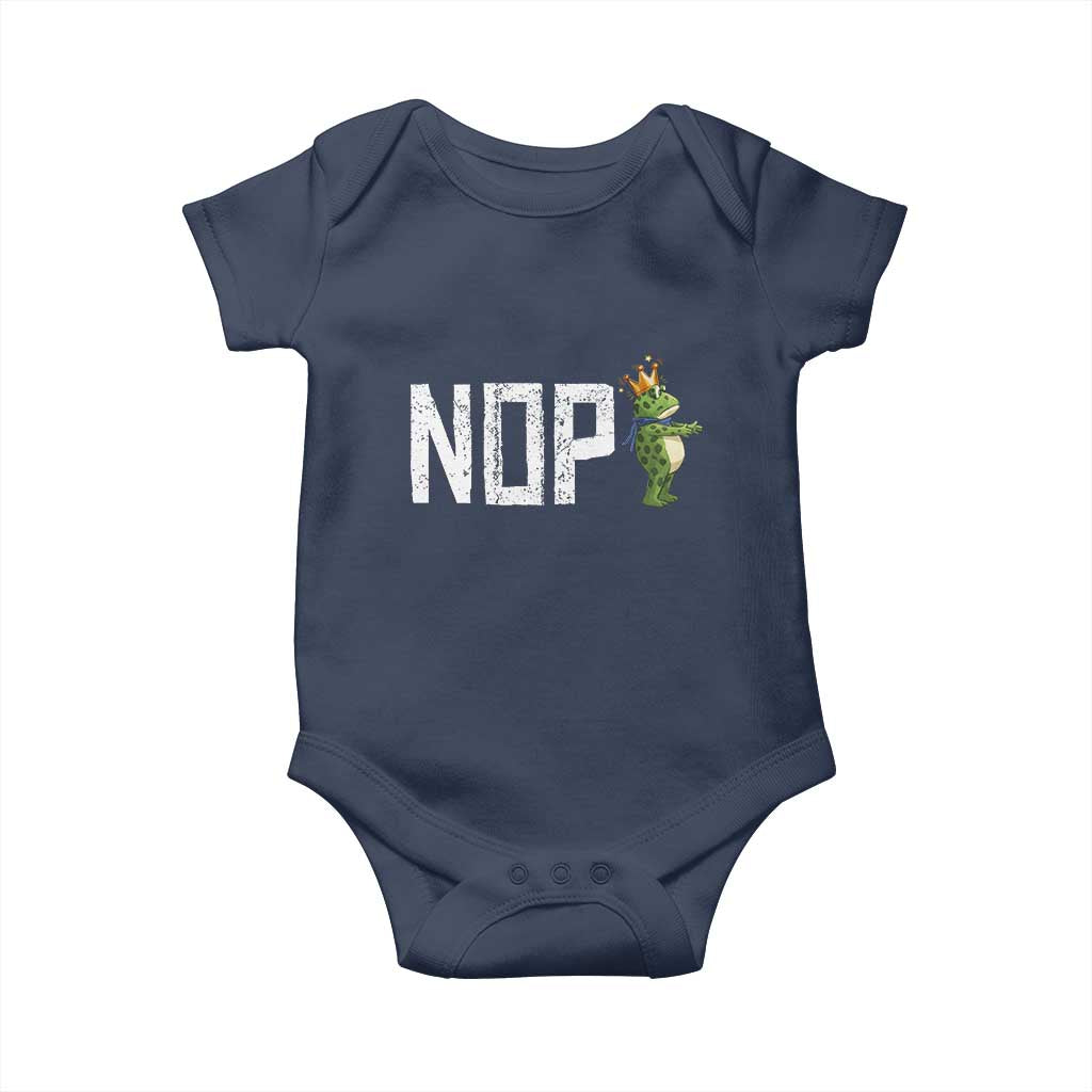 Frogs Resist Baby Onesie No Kings In America Political 2025 TS14 Navy Print Your Wear