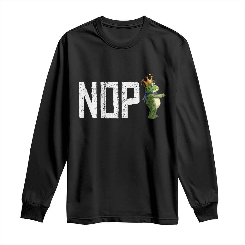 Frogs Resist Long Sleeve Shirt No Kings In America Political 2025 TS14 Black Print Your Wear