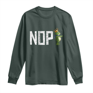 Frogs Resist Long Sleeve Shirt No Kings In America Political 2025 TS14 Dark Forest Green Print Your Wear