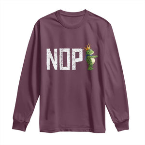 Frogs Resist Long Sleeve Shirt No Kings In America Political 2025 TS14 Maroon Print Your Wear
