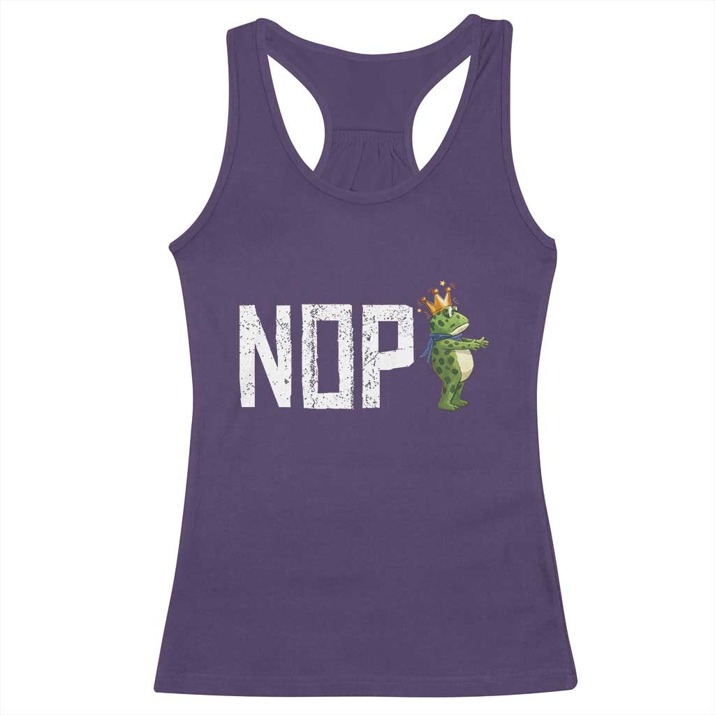Frogs Resist Racerback Tank Top No Kings In America Political 2025 TS14 Purple Print Your Wear