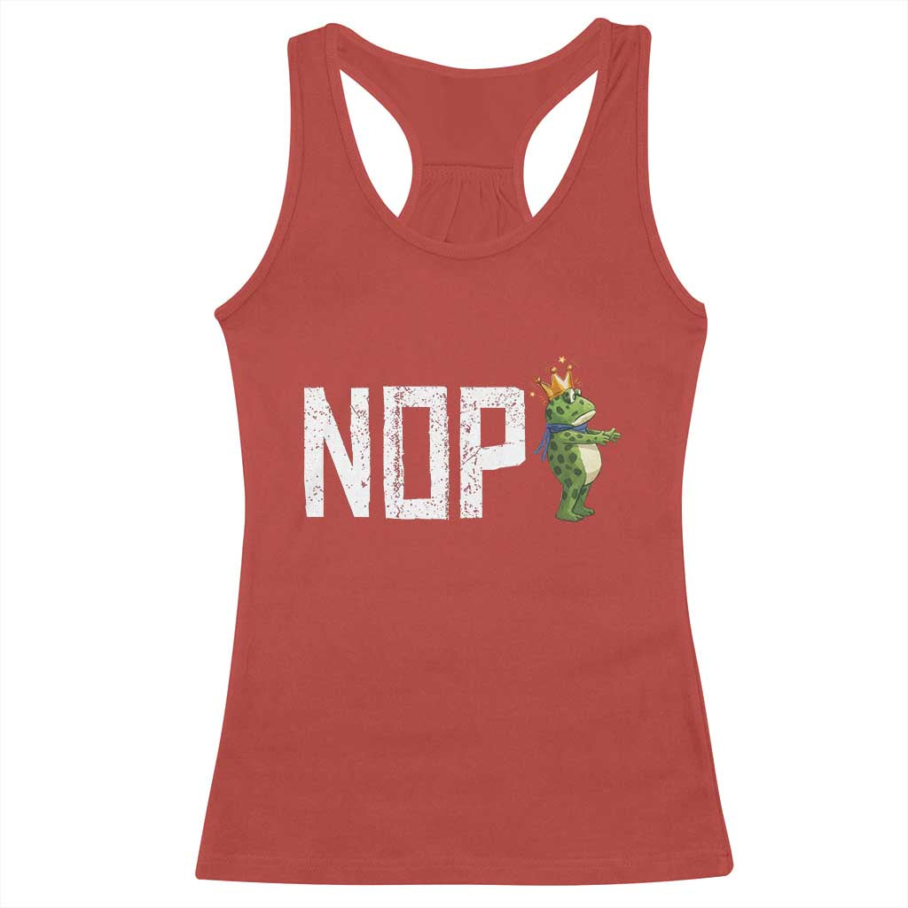 Frogs Resist Racerback Tank Top No Kings In America Political 2025 TS14 Red Print Your Wear