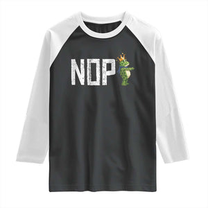 Frogs Resist Raglan Shirt No Kings In America Political 2025 TS14 Black White Print Your Wear