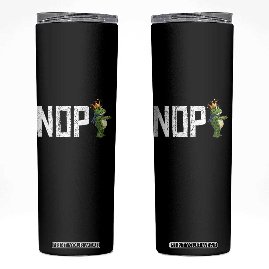 Frogs Resist Skinny Tumbler No Kings In America Political 2025 TS14 Black Print Your Wear