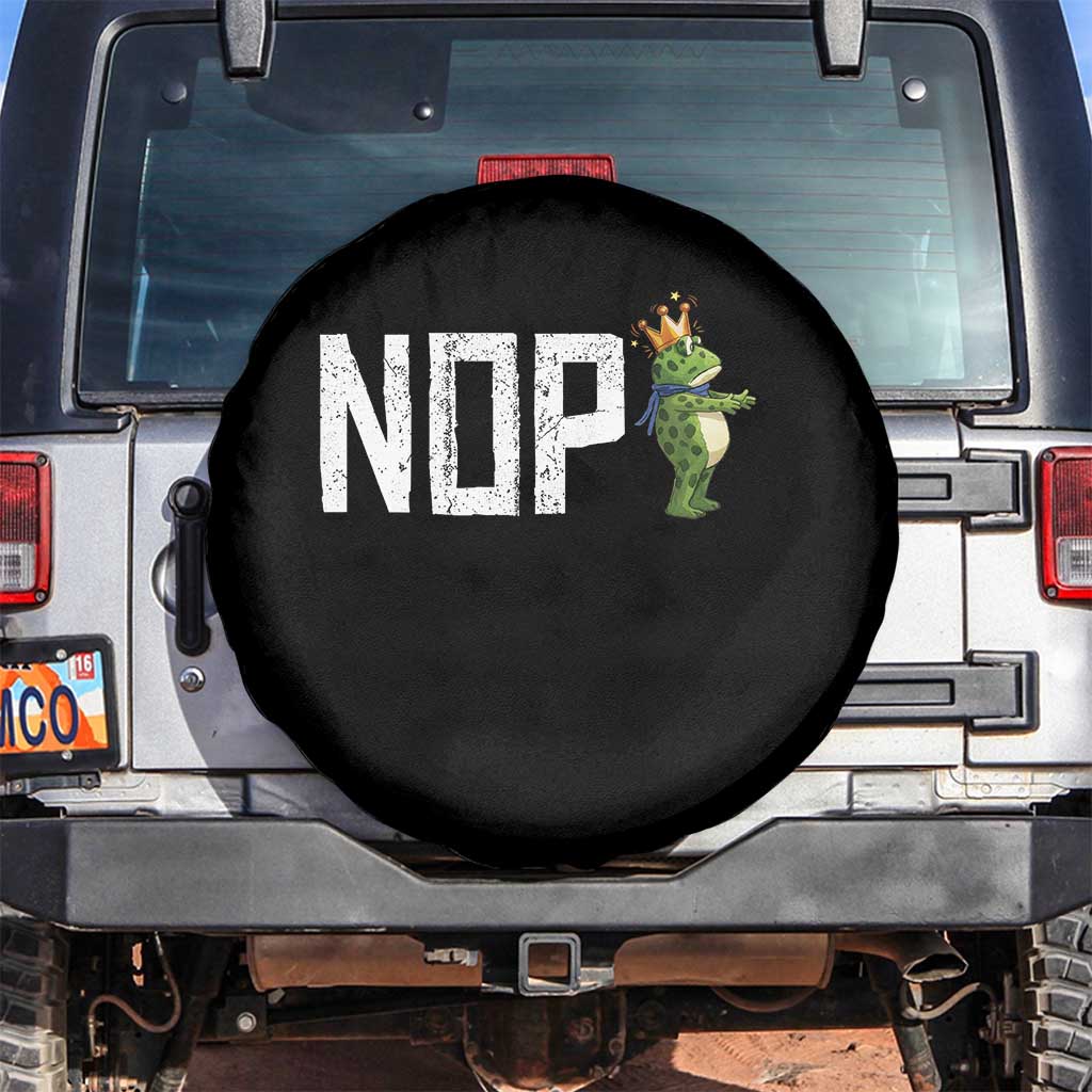 Frogs Resist Spare Tire Cover No Kings In America Political 2025 TS14 No hole Black Print Your Wear