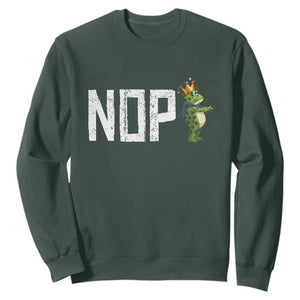 Frogs Resist Sweatshirt No Kings In America Political 2025 TS14 Dark Forest Green Print Your Wear