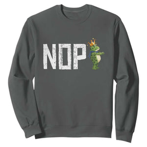 Frogs Resist Sweatshirt No Kings In America Political 2025 TS14 Dark Heather Print Your Wear