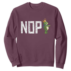 Frogs Resist Sweatshirt No Kings In America Political 2025 TS14 Maroon Print Your Wear