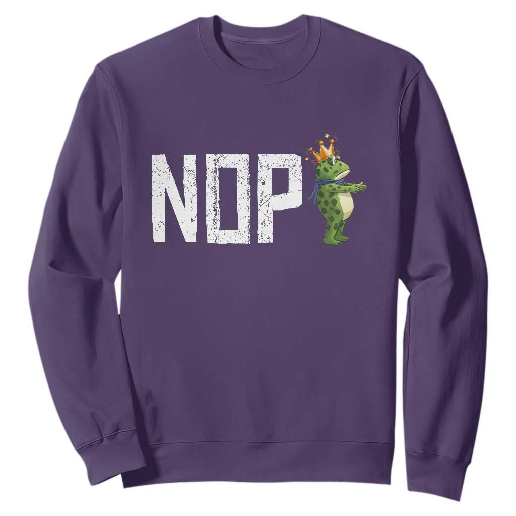 Frogs Resist Sweatshirt No Kings In America Political 2025 TS14 Purple Print Your Wear