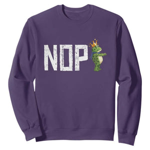 Frogs Resist Sweatshirt No Kings In America Political 2025 TS14 Purple Print Your Wear