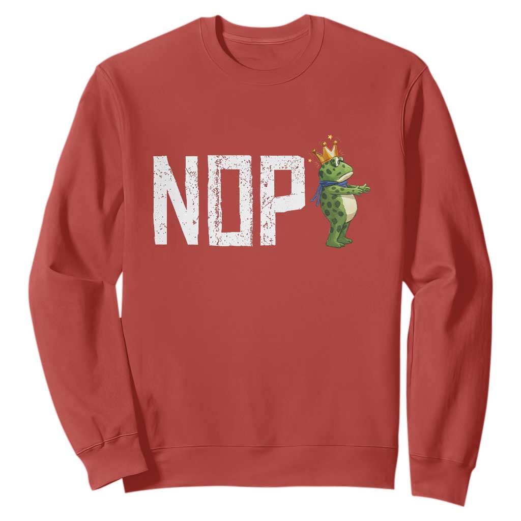 Frogs Resist Sweatshirt No Kings In America Political 2025 TS14 Red Print Your Wear