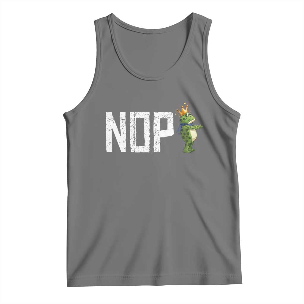 Frogs Resist Tank Top No Kings In America Political 2025 TS14 Black Heather Print Your Wear