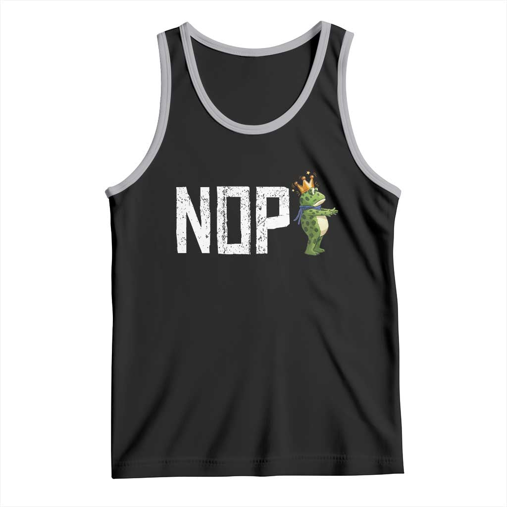 Frogs Resist Tank Top No Kings In America Political 2025 TS14 Black Athletic Heather Print Your Wear