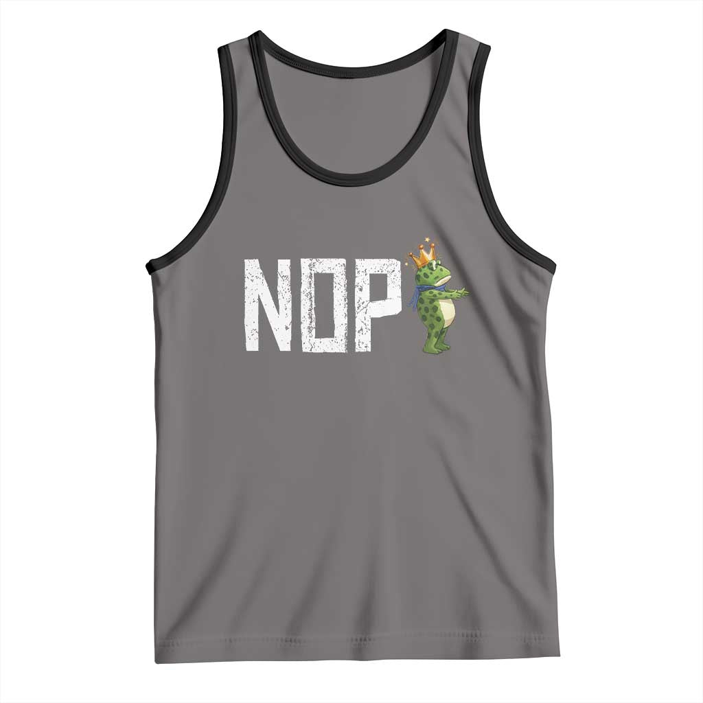 Frogs Resist Tank Top No Kings In America Political 2025 TS14 Deep Heather Black Print Your Wear