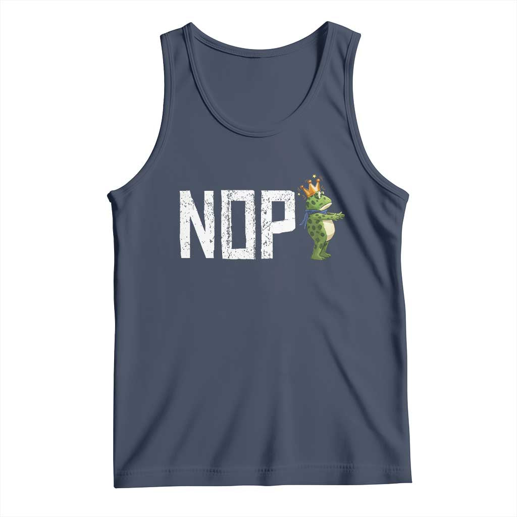 Frogs Resist Tank Top No Kings In America Political 2025 TS14 Navy Print Your Wear