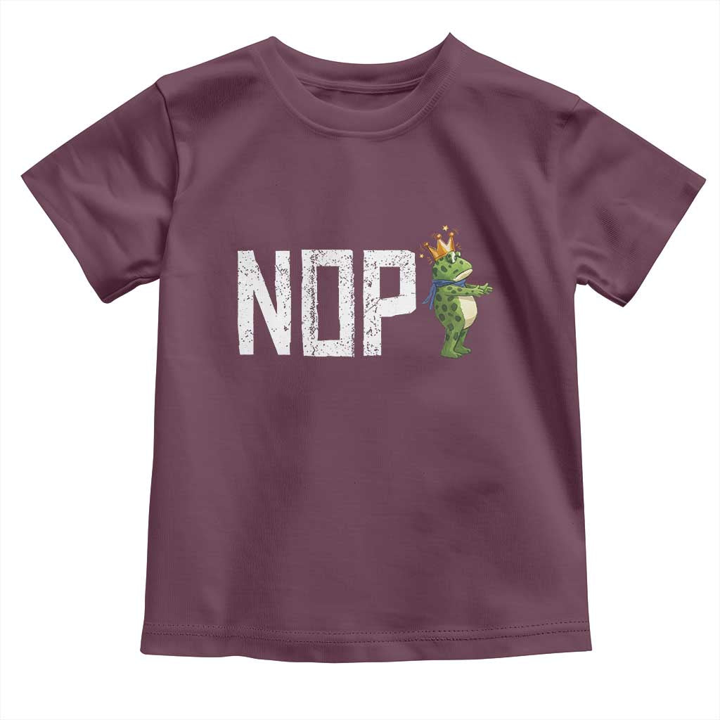 Frogs Resist Toddler T Shirt No Kings In America Political 2025 TS14 Maroon Print Your Wear