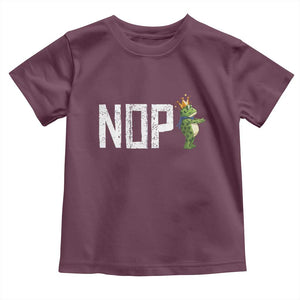 Frogs Resist Toddler T Shirt No Kings In America Political 2025 TS14 Maroon Print Your Wear