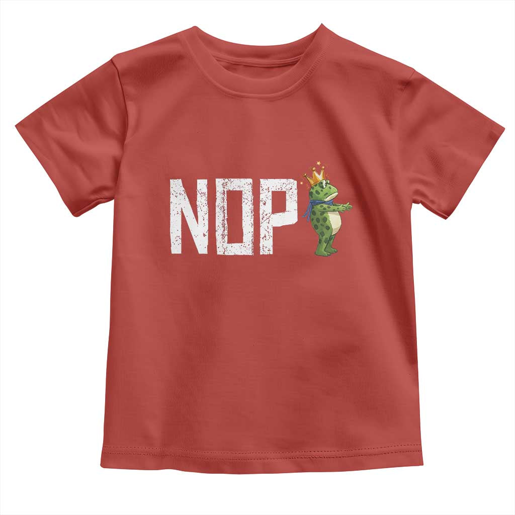 Frogs Resist Toddler T Shirt No Kings In America Political 2025 TS14 Red Print Your Wear