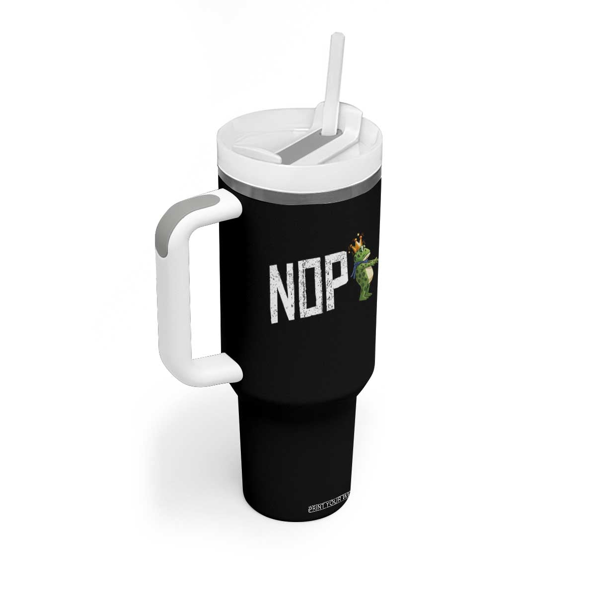Frogs Resist Tumbler With Handle No Kings In America Political 2025 TS14 Print Your Wear